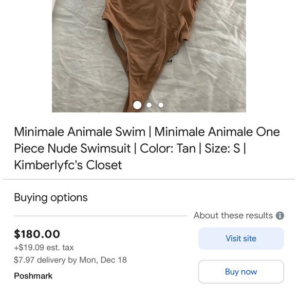 NWT Minimale Animale Nude Thong Swim Suit One Piece Bathing suit skin tone - Picture 13 of 15